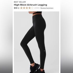 Alo Yoga High-Waisted Airbrush Legging, Size Medium